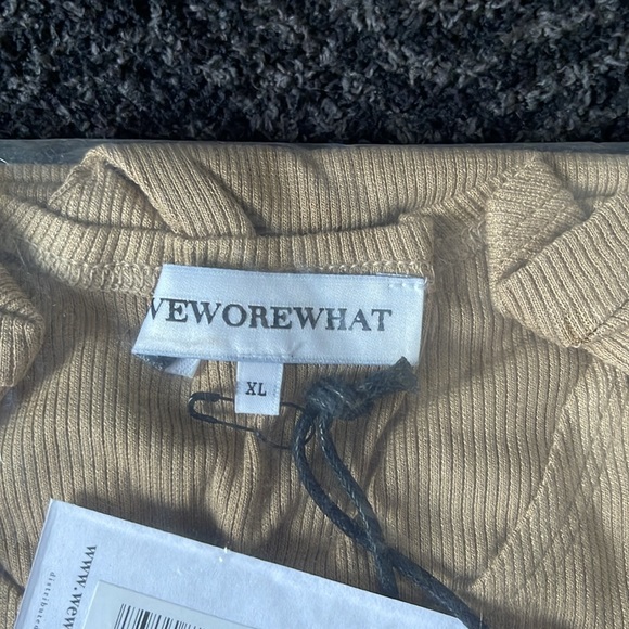WeWoreWhat - Muscle Tank Rayon Rib Bodysuit - Oat XL - Picture 7 of 11